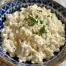 Easy two-ingredient cottage cheese flatbread recipe on a plate.