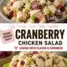 Delicious zesty chicken salad with a kick served in a bowl