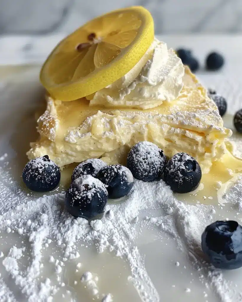 Zesty lemon blueberry cake with fresh blueberries and lemon zest
