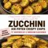 Air-fried crispy zucchini chips served in a bowl
