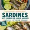 Delicious canned sardines with bread and fresh vegetables, perfect for healthy meals.
