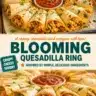 Delicious Blossoming Quesadilla Ring served with fresh toppings