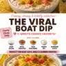 Delicious boat dip served with chips on a sunny day