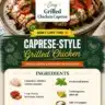 Delicious Caprese-style grilled chicken topped with fresh tomatoes and basil