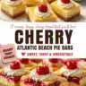 Delicious Cherry Beach Pie Bars on a plate, showcasing cherry filling and crust.