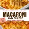 Delicious creamy cheddar baked macaroni and cheese topped with golden breadcrumbs