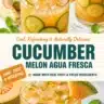 Glass of Cucumber and Melon Agua Fresca with fresh ingredients