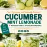 A refreshing glass of Cucumber Mint Lemonade garnished with mint leaves.