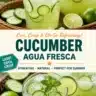 Refreshing Cucumber Lime Cooler drink served in a glass with cucumber slices