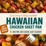 Delicious Hawaiian chicken sheet pan dinner with vibrant vegetables.