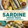 Aesthetic sardine snack served on a beautiful plate with fresh ingredients