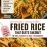 Delicious homemade fried rice in a bowl with vegetables and eggs