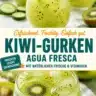 Glas Kiwi-Gurken Agua Fresca mit frischen Zutaten