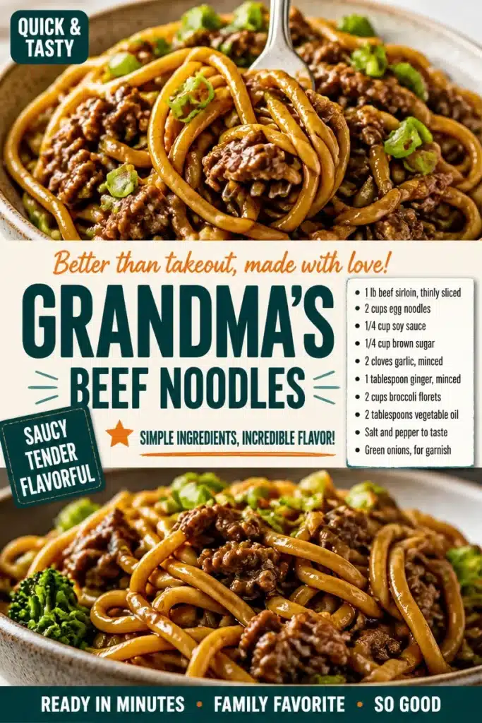 Delicious Mongolian beef with noodles served in a bowl