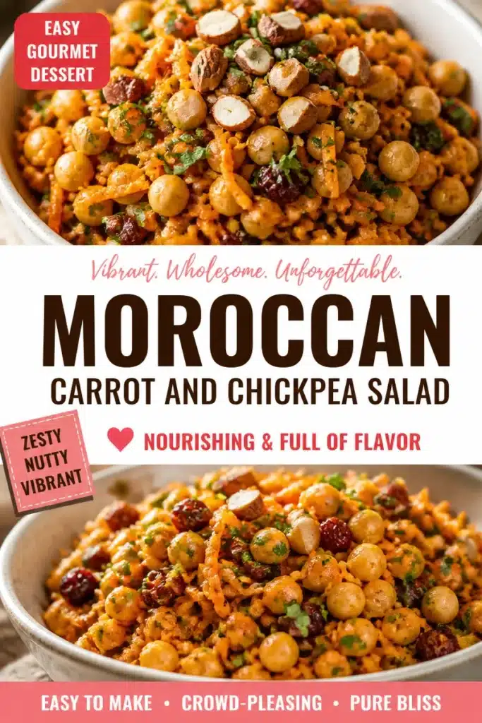 Moroccan spiced carrot and chickpea salad with herbs and spices
