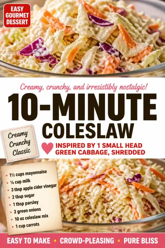 Bowl of Old-Fashioned Coleslaw with fresh vegetables and creamy dressing
