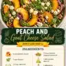 Delicious Peach Goat Cheese Salad with fresh peaches and creamy goat cheese