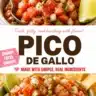 Fresh Pico de Gallo salsa made with tomatoes, onions, and cilantro
