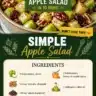 Simple apple salad with fresh ingredients in a bowl