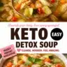 Simple Vegetable Chicken Detox Soup in a bowl garnished with herbs