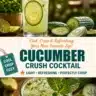 Sparkling Cucumber Crush Cocktail garnished with fresh cucumber slices