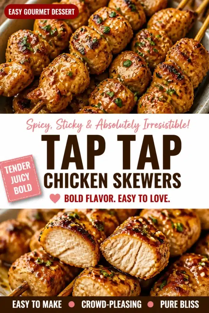 Spicy Sesame Chicken Skewers grilled to perfection with aromatic spices