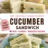 Crisp cucumber sandwich served on a plate with fresh ingredients
