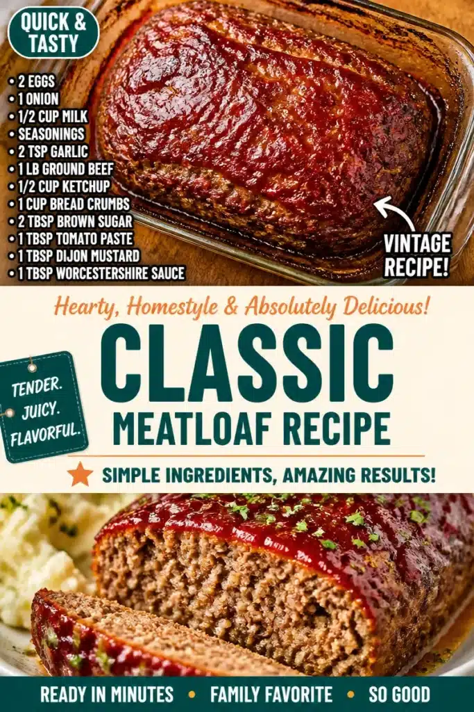 Delicious slice of ultimate meatloaf recipe on a wooden cutting board