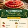 Watermelon and Strawberry Charcuterie Platter with fresh fruits and cheese