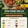 Wholesome grilled shrimp and avocado bowls for a healthy meal