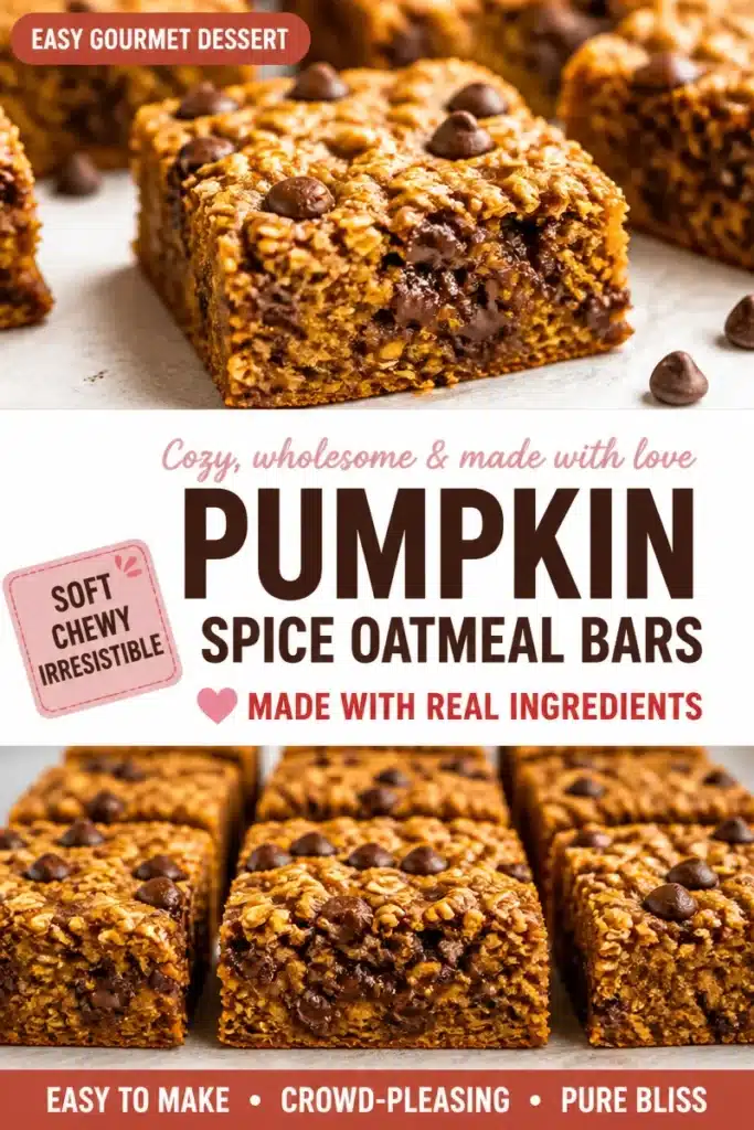 Wholesome pumpkin oatmeal bars ready to be enjoyed as a healthy snack