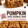 Wholesome pumpkin oatmeal bars ready to be enjoyed as a healthy snack