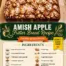 Amish apple fritter bread freshly baked, showcasing golden brown texture and apple chunks