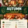 A vibrant Autumn Salad with seasonal ingredients like apples, nuts, and greens.