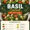 Fresh Basil Salad with tomatoes and feta