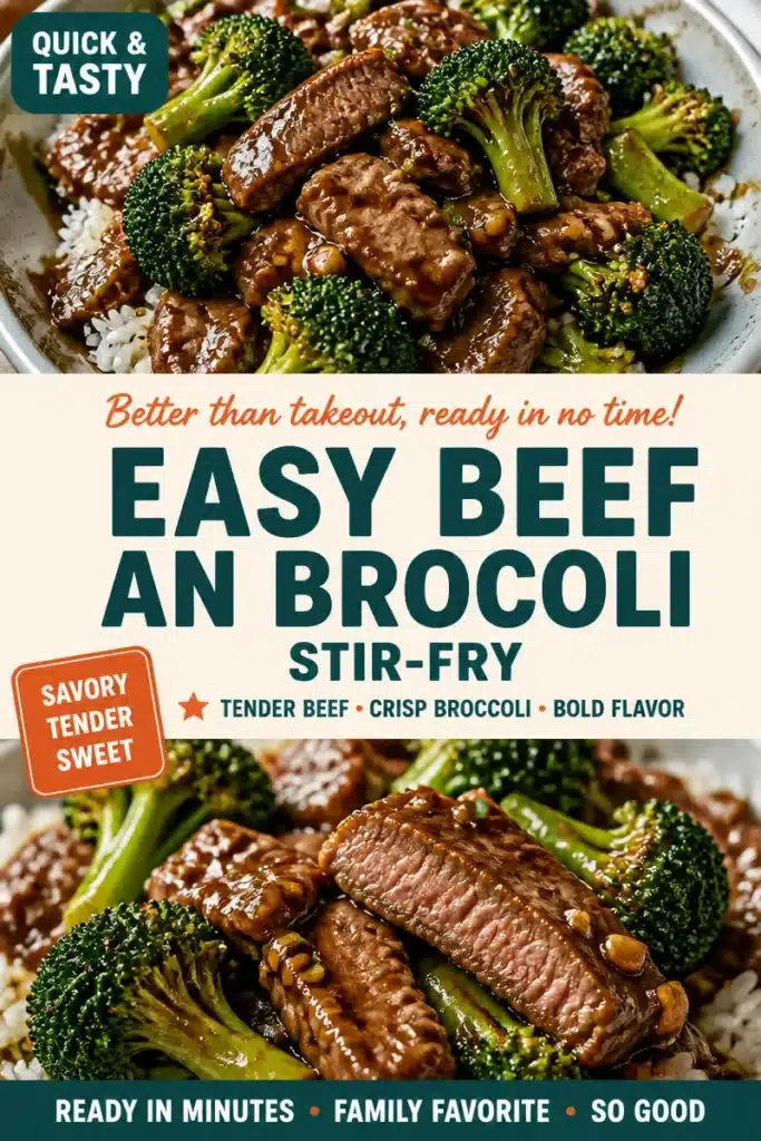 Beef and Broccoli Stir-Fry dish served in a bowl with vibrant broccoli and tender beef.