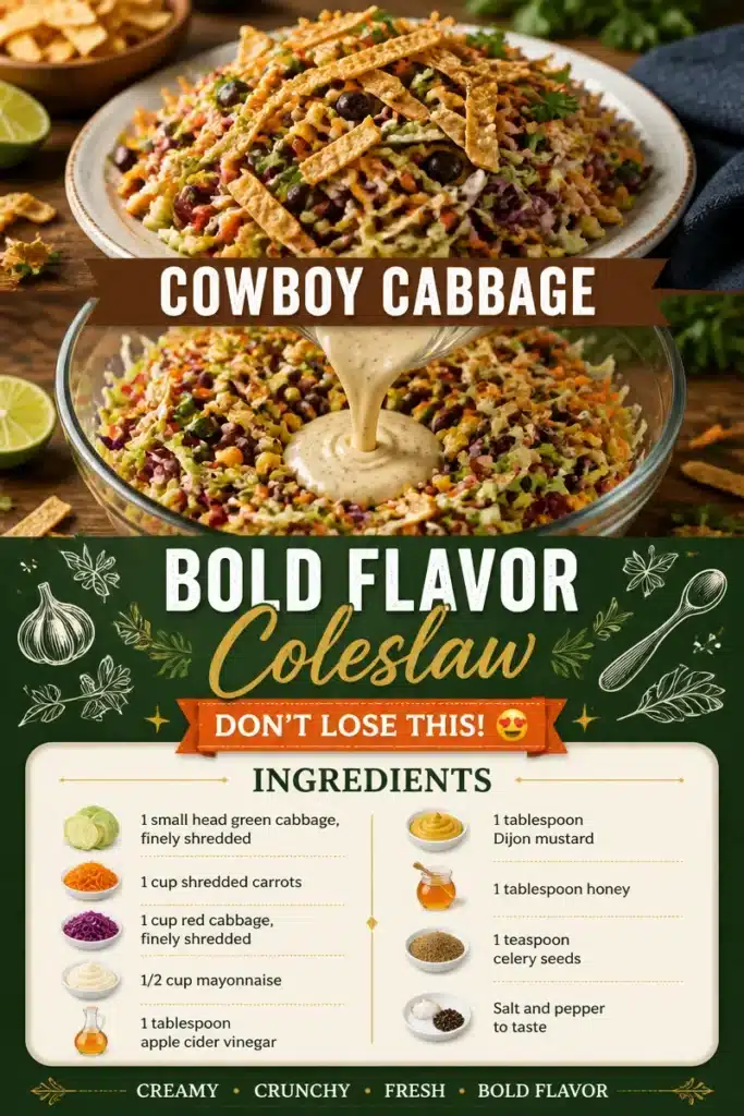 Bowl of Bold Flavor Coleslaw with vibrant vegetables and dressing