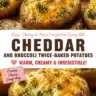 Cheddar and broccoli twice-baked potatoes served on a plate