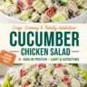 Delicious homemade chicken salad with fresh vegetables and herbs