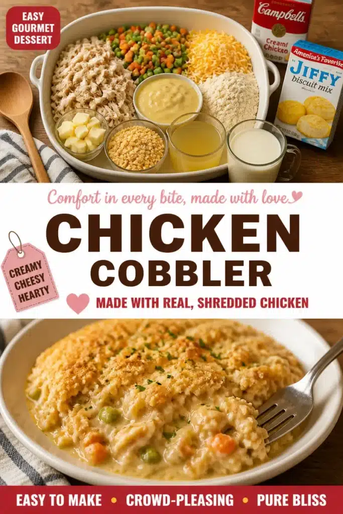 Delicious classic chicken casserole served in a baking dish