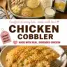 Delicious classic chicken casserole served in a baking dish