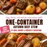 Cozy one-pot autumn beef stew featuring tender beef and fresh vegetables.