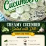 Creamy cucumber salad with dill served in a bowl, a refreshing side dish.