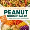 Creamy vegan Thai Peanut Noodle Salad with fresh vegetables and peanut sauce