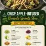 Crisp apple-infused Brussels sprouts slaw in a bowl with vibrant colors