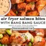 Crispy air fryer salmon bites served with Bang Bang sauce