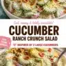 Cucumber Ranch Crunch Salad with fresh veggies and creamy dressing