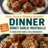 Honey-Garlic Meatballs with a sweet glaze on a serving platter.