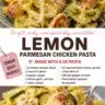 Delicious Lemon-Butter Chicken Pasta served in a white bowl