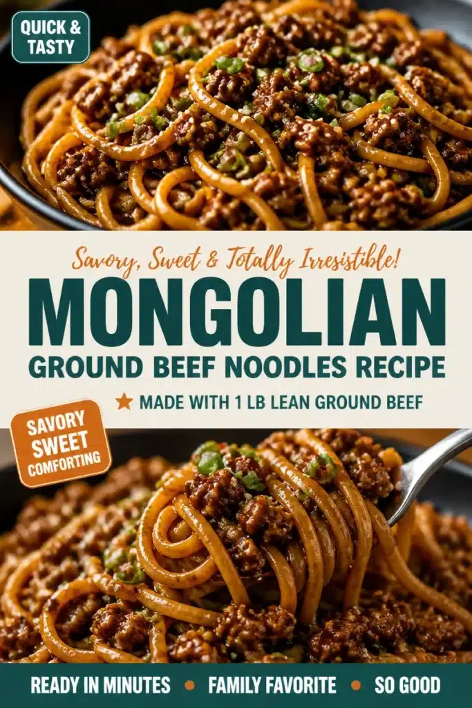 Delicious plate of Mongolian beef noodles with vibrant vegetables and savory sauce